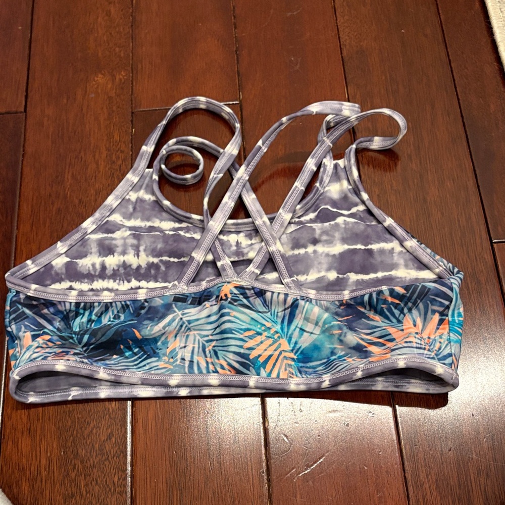Athleta Girls Purple Tie-Dye Two-Piece Swim Set - Picture 7 of 7